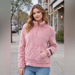 No Boundaries Blush Teddy Jacket